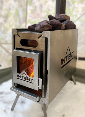 Стеклянная дверца для печи Intent 